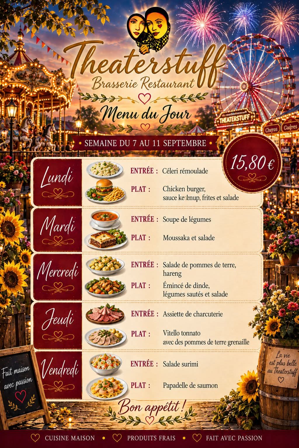 Menu du Jour - Brasserie Theaterstuff
