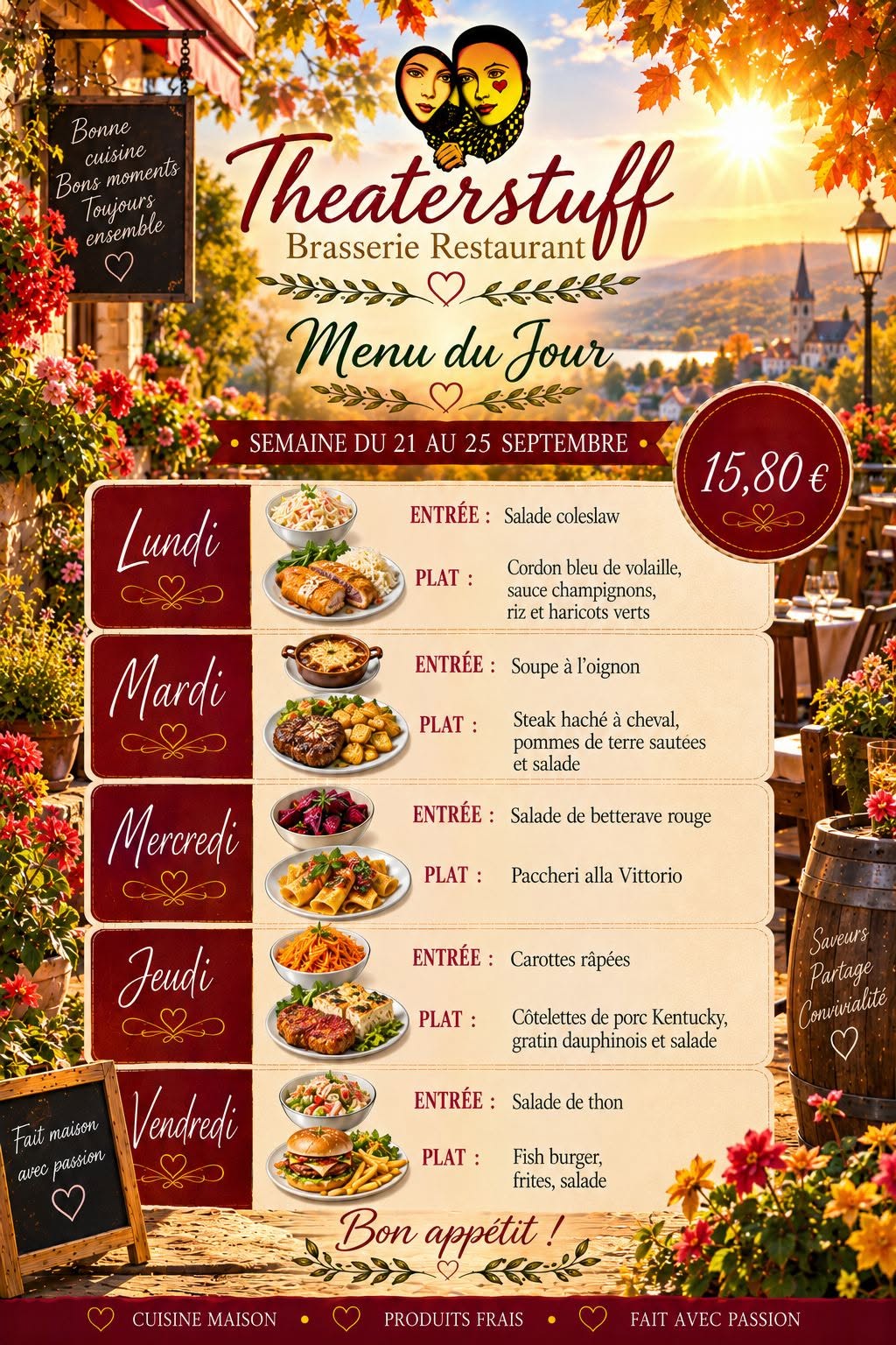 Menu du Jour - Brasserie Theaterstuff